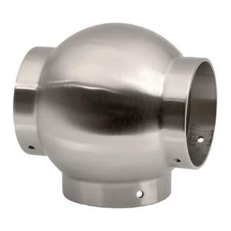 Lavi Industries Lavi Industries, Ball Tee, for 2" Tubing, Satin Stainless Steel 44-704/2